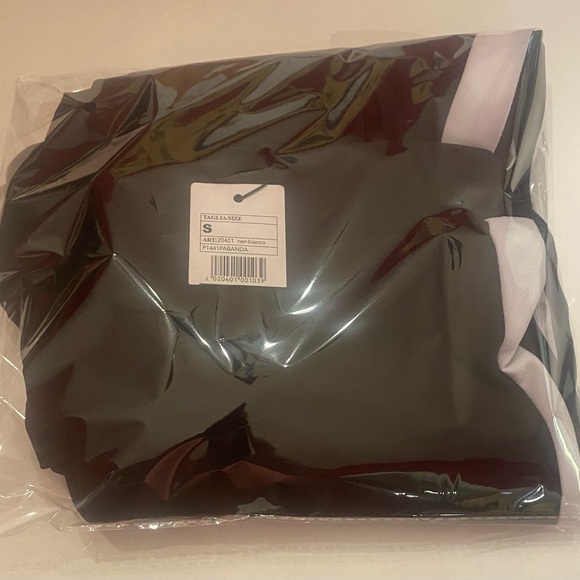 Piazza Italia Black Side Stripe Woman’s Ner-Bianco Pants Trousers Size Small - Picture 10 of 10